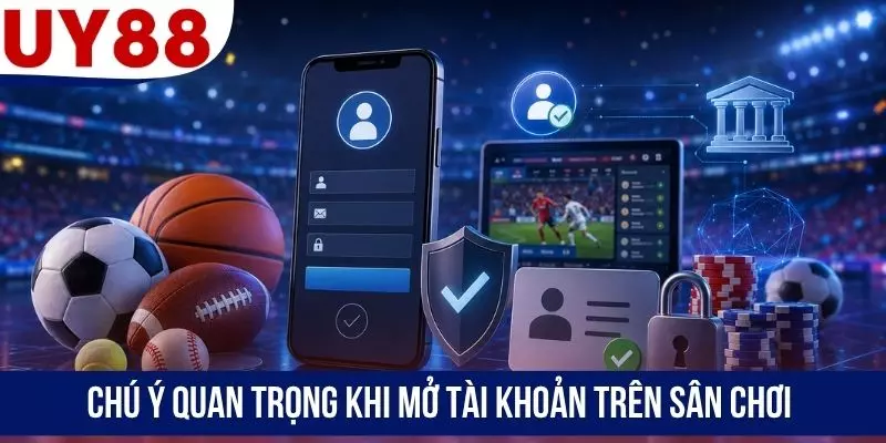 Chú ý quan trọng khi mở tài khoản trên sân chơi